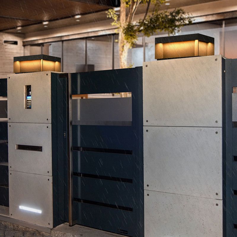 Elow Outdoor Post Lamps Modern Square Solar - Lamp Outdoor