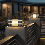 Ray Modern Square Metal Acrylic Glass Outdoor Solar Floor Lamps - Lamp Outdoor