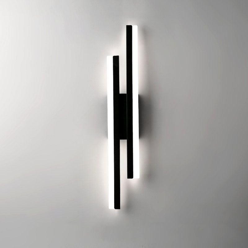 Cyral Minimalist Geometric Wall Lamp, Black/White - Lamp Outdoor