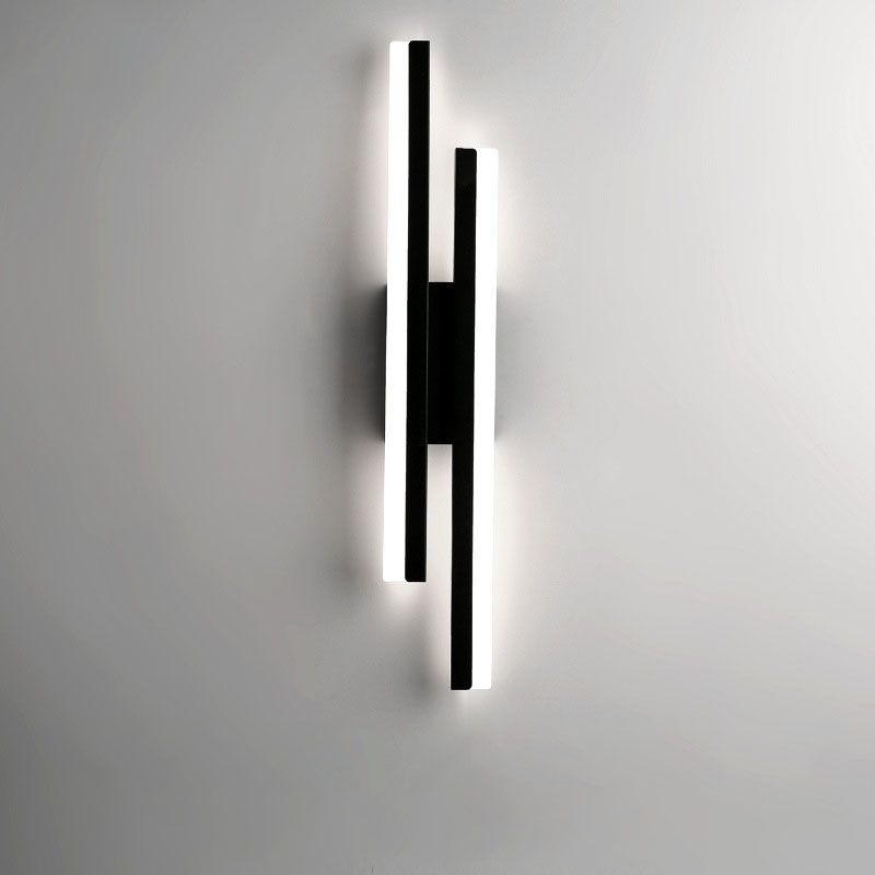 Cyral Minimalist Geometric Wall Lamp, Black/White - Lamp Outdoor