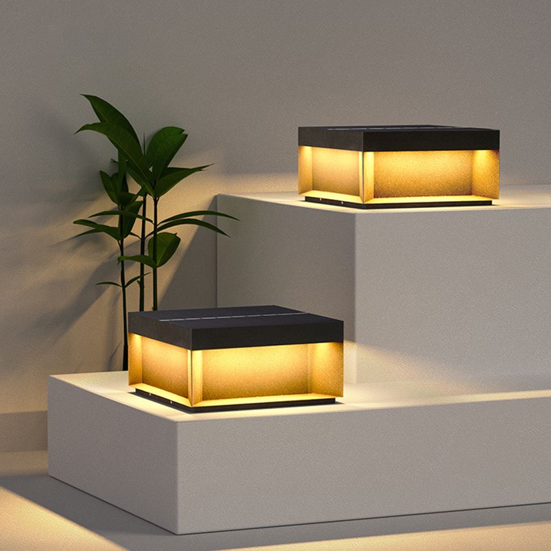 Elow Outdoor Post Lamps Modern Square Solar - Lamp Outdoor
