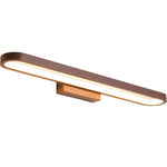 Luxa Modern Metal Wall Lamp Mirror Front, Curved, Black/Coffee - Lamp Outdoor