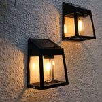 Tungsten Bulb Solar Wall Lanterns Dusk to Dawn Motion Senor Lighting - Lamp Outdoor