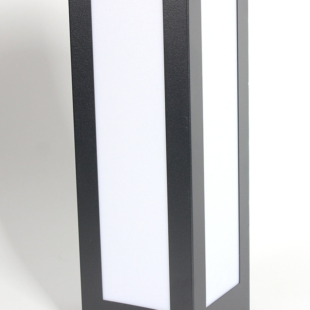Modern Black Solar Bollard Lights Automatic, Waterproof LED Outdoor Lighting - Lamp Outdoor