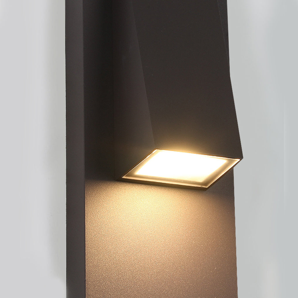 Rectangle Waterproof LED Black Modern Outdoor Wall Lamp Wall Light Fixture - Lamp Outdoor