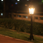 Elegant European-Style Black LED Outdoor Pathway Lamp Post - Lamp Outdoor