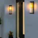Creative Glass Waterproof LED Black Modern Solar Wall Lamp Exterior Lights - Lamp Outdoor