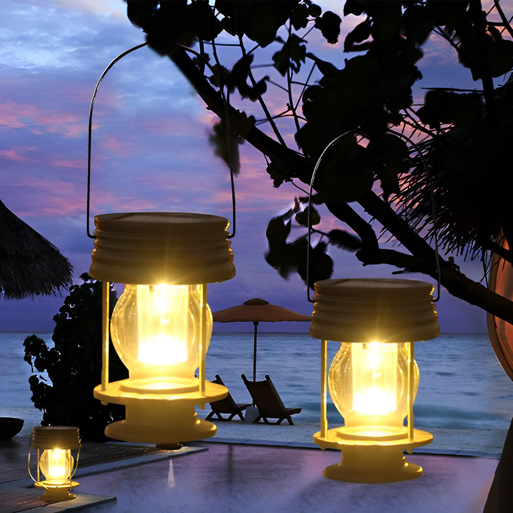 Retro Portable Waterproof Intelligent Led Solar Powered Outdoor Lights - Lamp Outdoor
