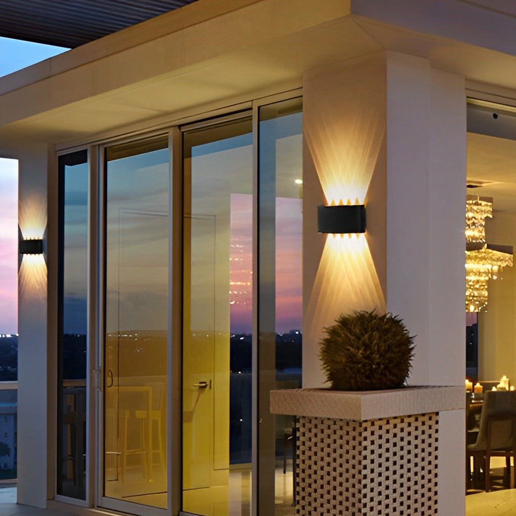 Up and Down Light LED Waterproof Black Modern Wall Washer Light Wall Lamp - Lamp Outdoor