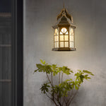 Retro Waterproof Dimmable LED Solar Wall Lamp with Remote Exterior Lights - Lamp Outdoor