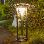 Adjustable Brightness LED Solar Path Lights Outdoor Black Modern Lawn Lamp - Lamp Outdoor