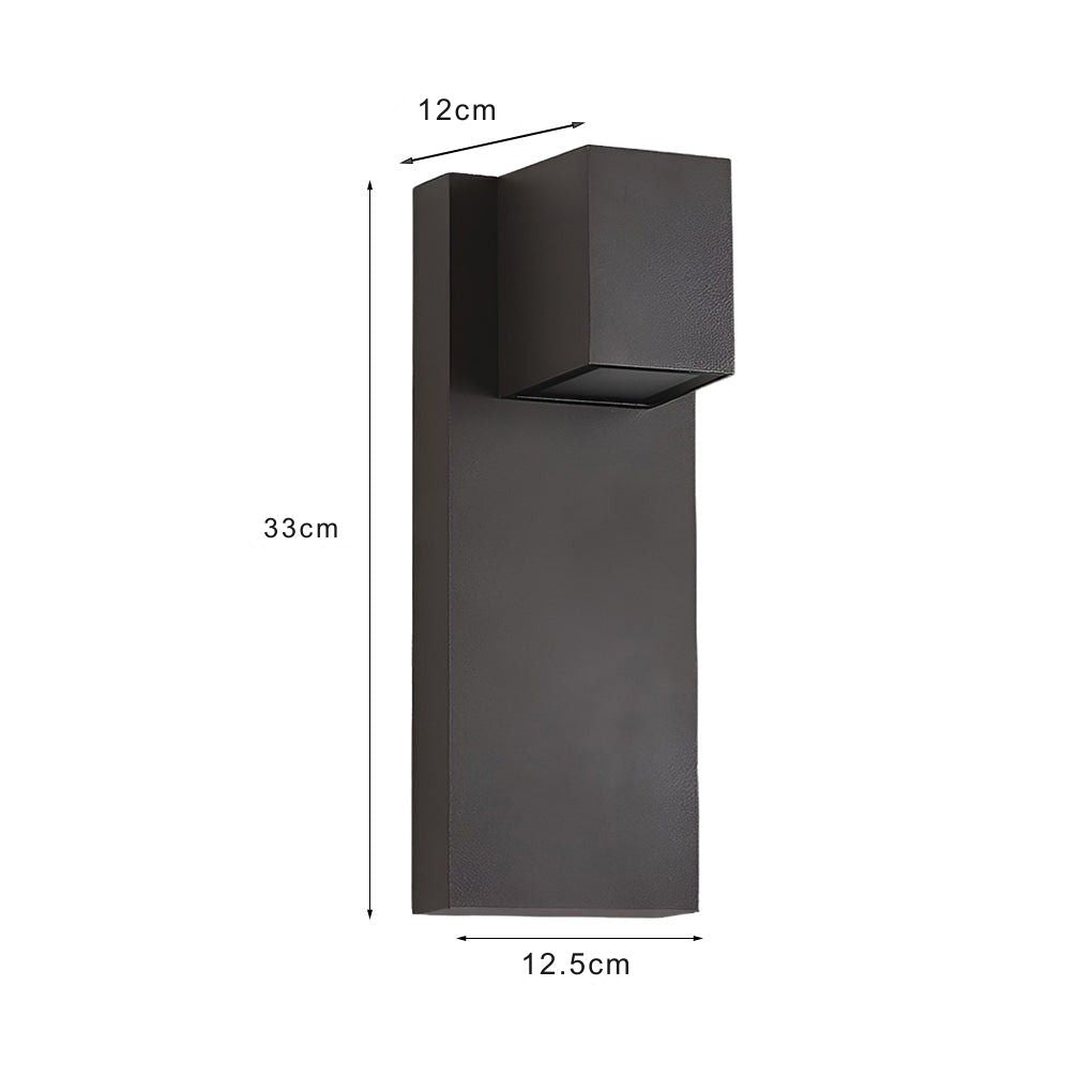 Eriny Square LED Modern Aluminum Outdoor Wall Sconce Light
