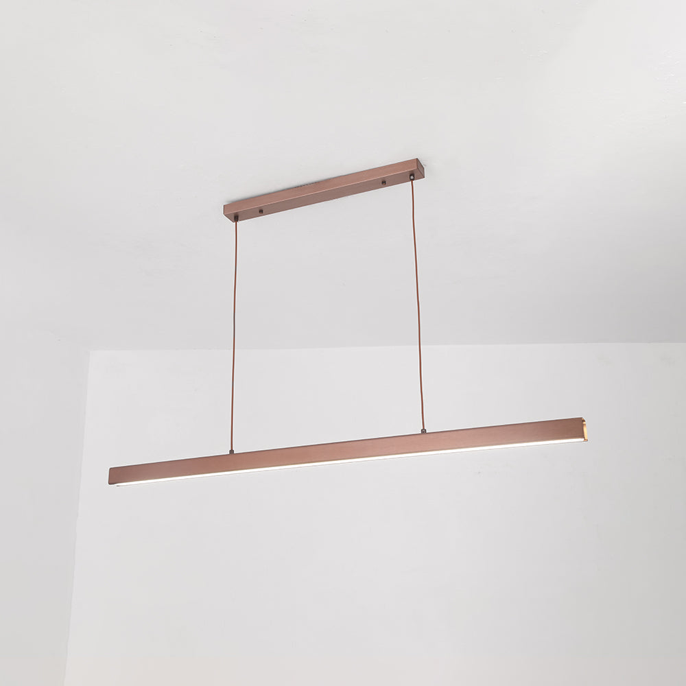 Thala Modern Linear Metal LED Pendant Light Black/Brown - Lamp Outdoor