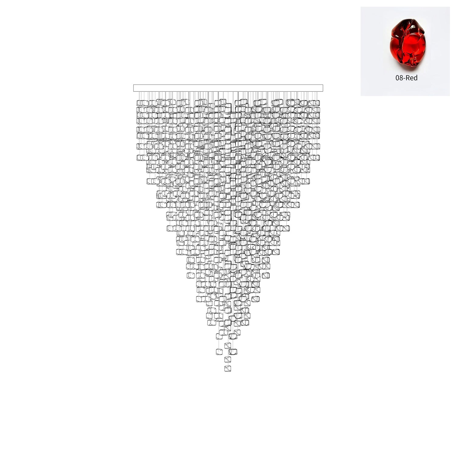 Veshaa Postmodern Luxury Stone Crystal Chandelier - Lamp Outdoor