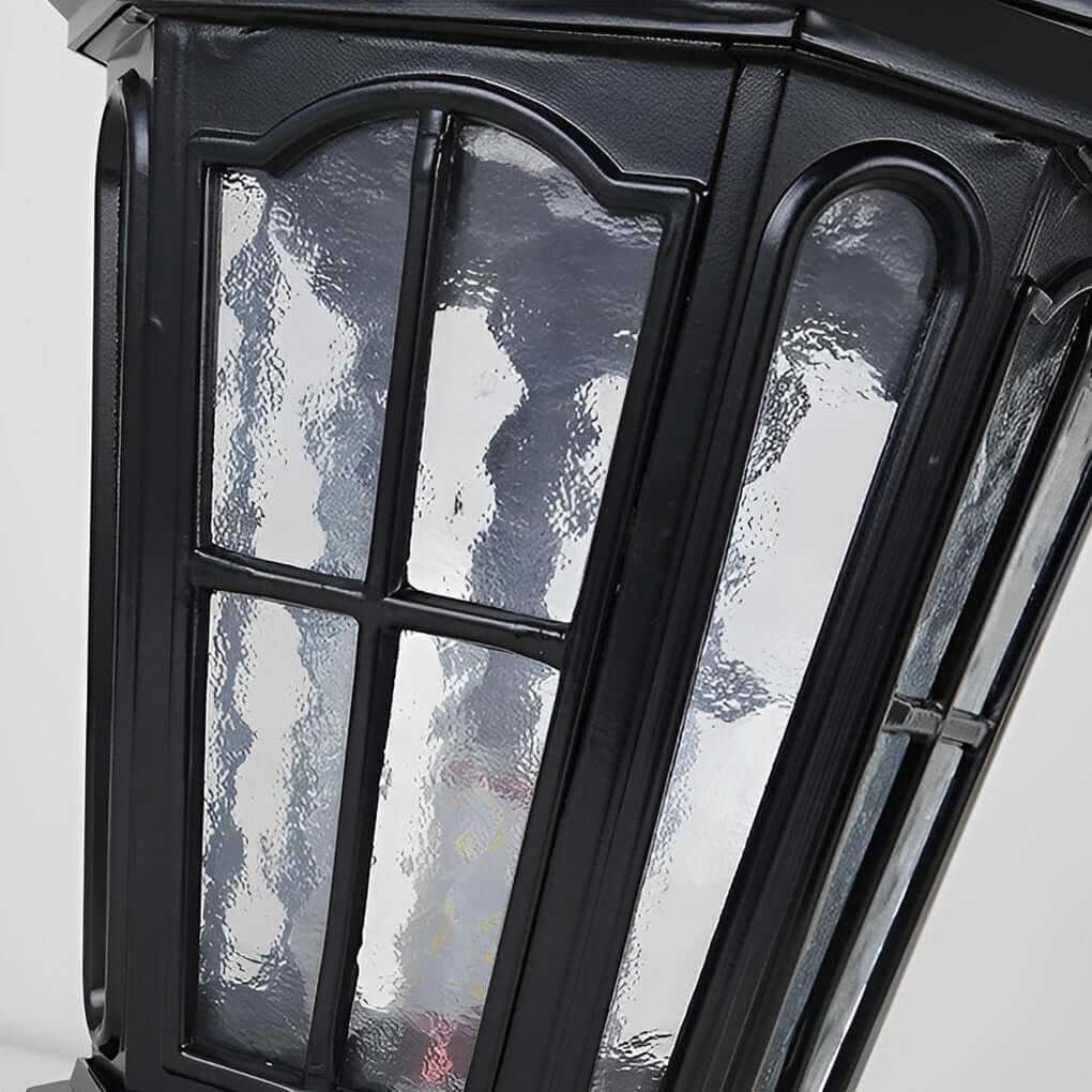 Retro Pavilion Shape Waterproof LED Solar Powered Fence Post Lights - Lamp Outdoor