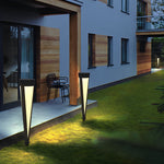 Round Gray Solar Outdoor Light Waterproof LED Lawn Lamp - Lamp Outdoor