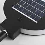 Modern Circular Black Solar LED Lawn Light - Lamp Outdoor