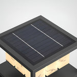 Square LED Waterproof Modern Solar Deck Post Lights Pillar Light Post Caps Lights - Lamp Outdoor