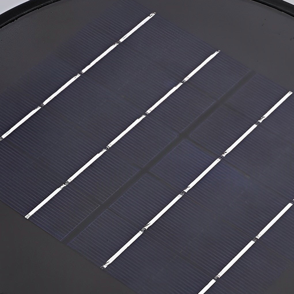 Round LED Solar Garden Light with Intelligent Light-Control & Waterproof Design - Lamp Outdoor