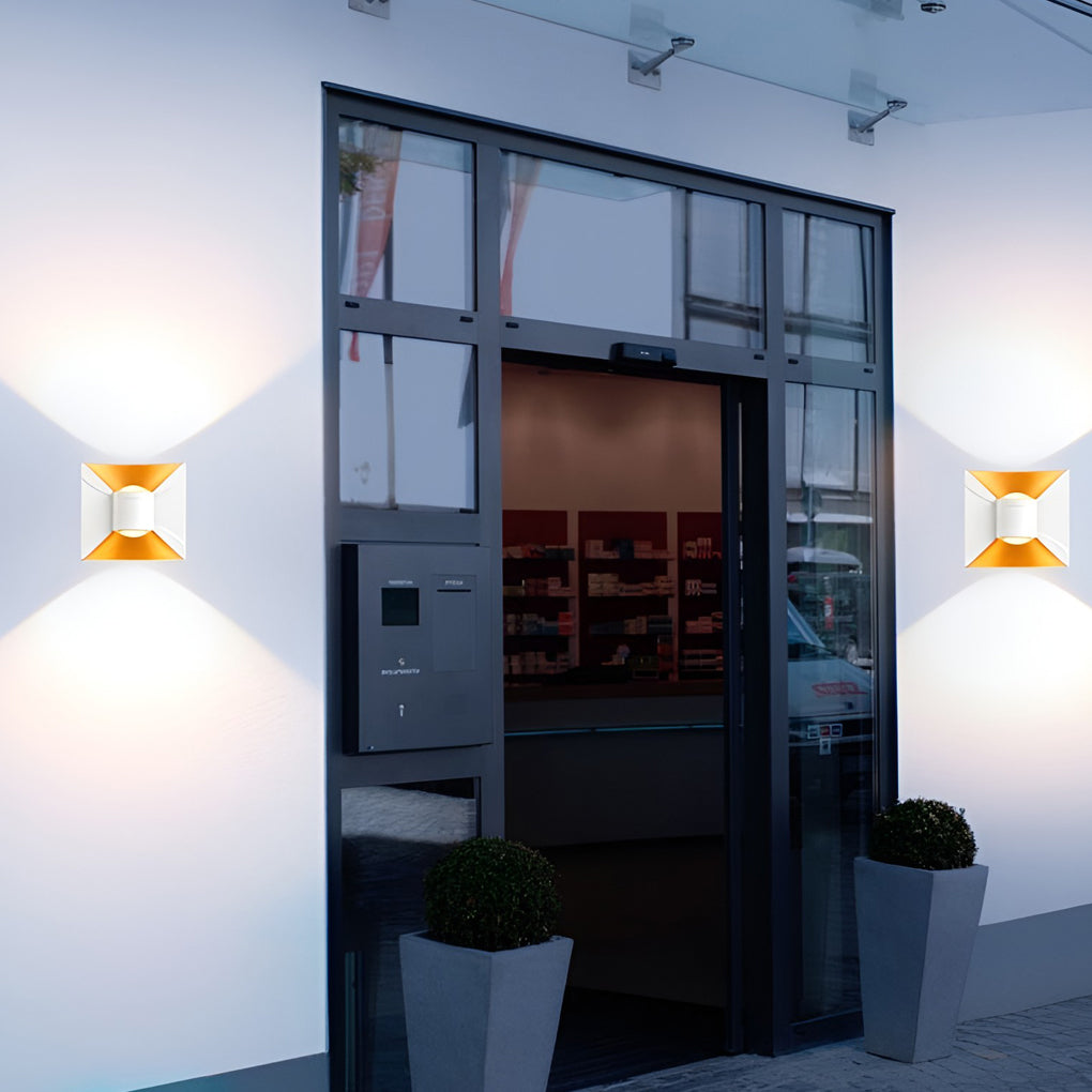 Square Up and Down Lights 6W LED Waterproof Modern Outdoor Sconces - Lamp Outdoor