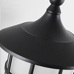 Retro Round Three Step Dimming Black European-style Solar Wall Sconces - Lamp Outdoor