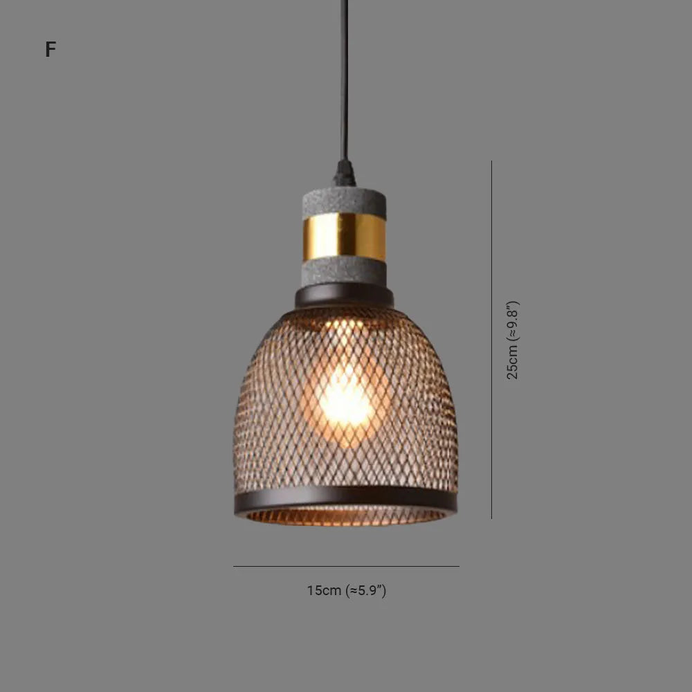 Xenith Industrial Cylindrical Pendant Light, Cement/Metal - Lamp Outdoor