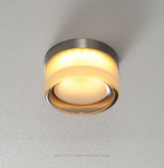 Valentina Modern Mini Drum Metal/Acrylic Outdoor Wall Lamp, Transparent - Lamp Outdoor