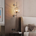 Kiri Industrial Classy Global Clear Glass Wall Lamp - Lamp Outdoor