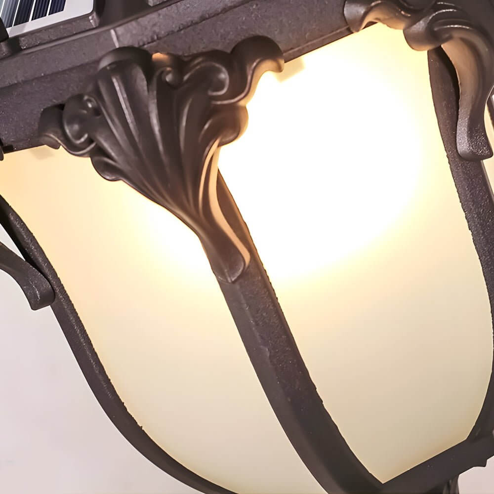 14.6-/17.7-inch H Black/Bronze Solar LED Outdoor Pier-Mount Post Light - Lamp Outdoor