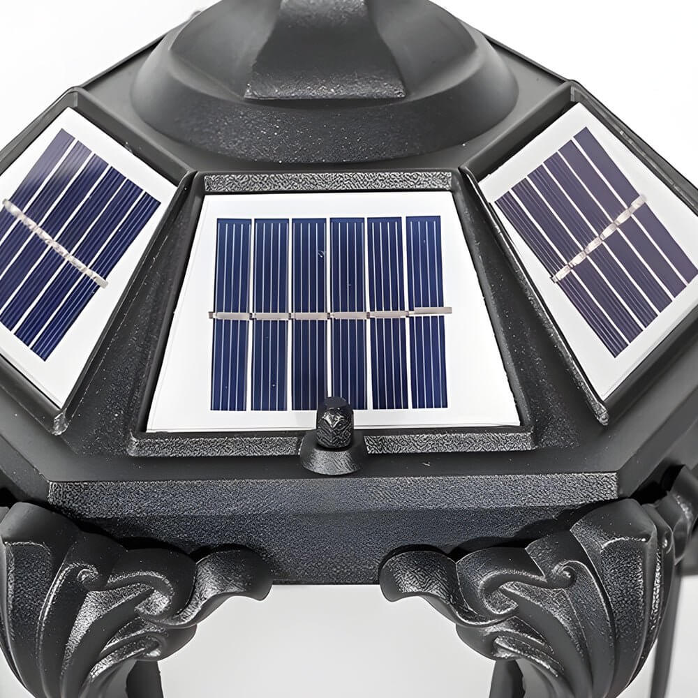 14.6-/17.7-inch H Black/Bronze Solar LED Outdoor Pier-Mount Post Light - Lamp Outdoor