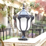14.6-/17.7-inch H Black/Bronze Solar LED Outdoor Pier-Mount Post Light - Lamp Outdoor