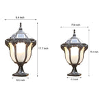 14.6-/17.7-inch H Black/Bronze Solar LED Outdoor Pier-Mount Post Light - Lamp Outdoor