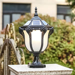 14.6-/17.7-inch H Black/Bronze Solar LED Outdoor Pier-Mount Post Light - Lamp Outdoor