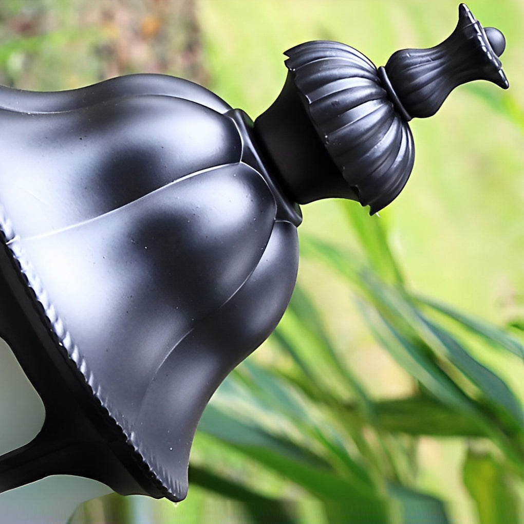 Elegant European-Style Black LED Outdoor Pathway Lamp Post - Lamp Outdoor