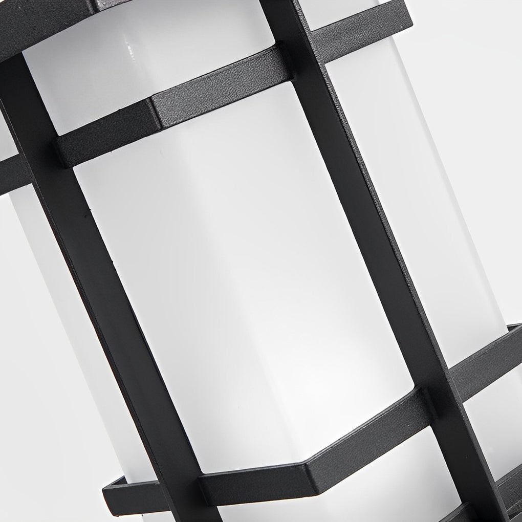 Modern Solar LED Bollard Lights with Ancient Asian Style Top Waterproof Outdoor Light - Lamp Outdoor