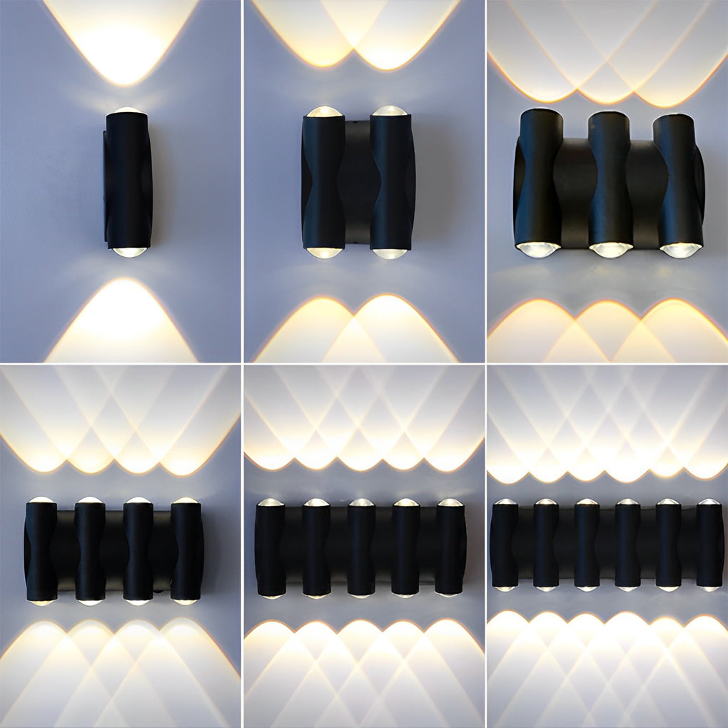 Up and Down Light LED Waterproof Black Modern Wall Washer Light Wall Lamp - Lamp Outdoor