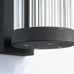 Creative Glass Waterproof LED Black Modern Solar Wall Lamp Exterior Lights - Lamp Outdoor
