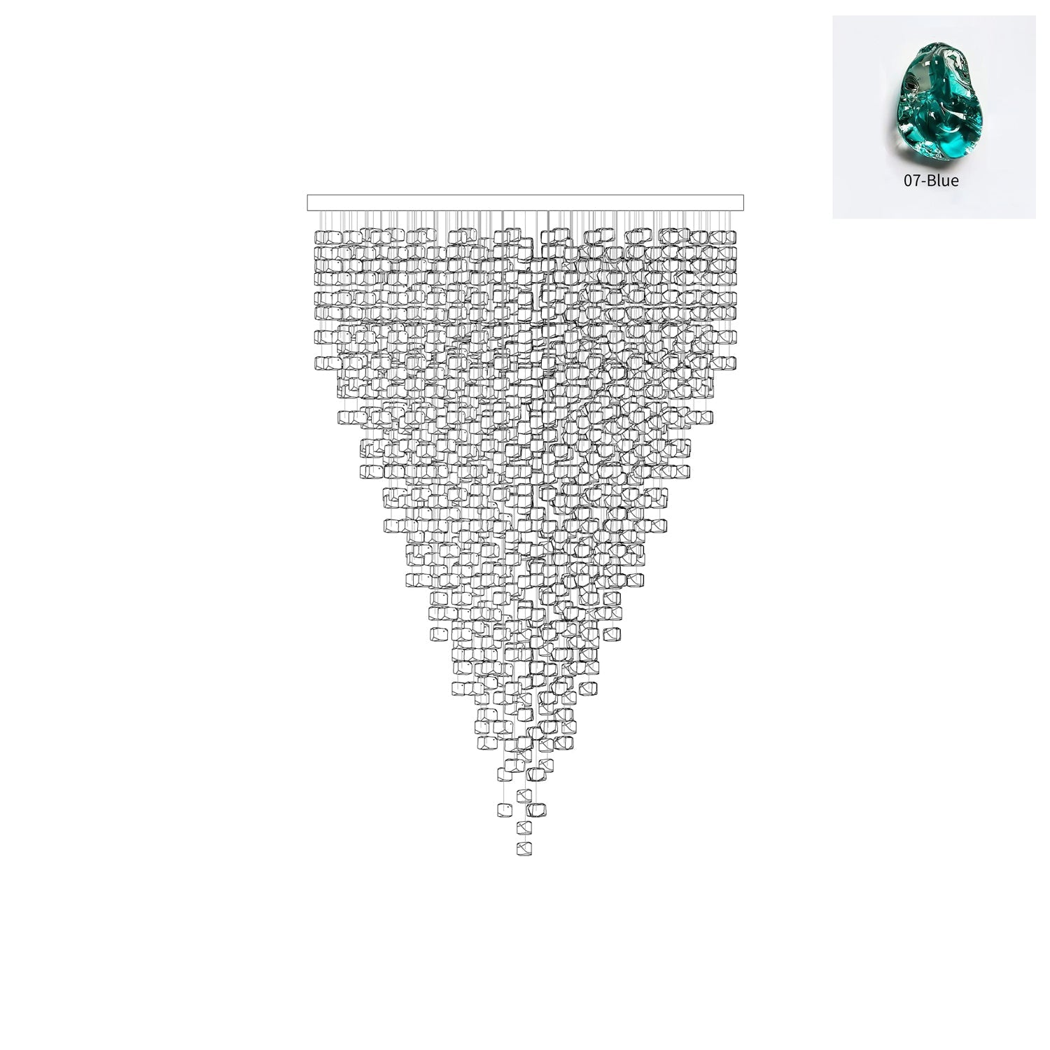 Veshaa Postmodern Luxury Stone Crystal Chandelier - Lamp Outdoor