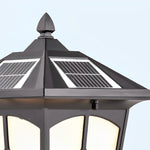 Waterproof Aluminum LED Brown Retro Solar Solar Post Cap Lights Pillar Lamp - Lamp Outdoor