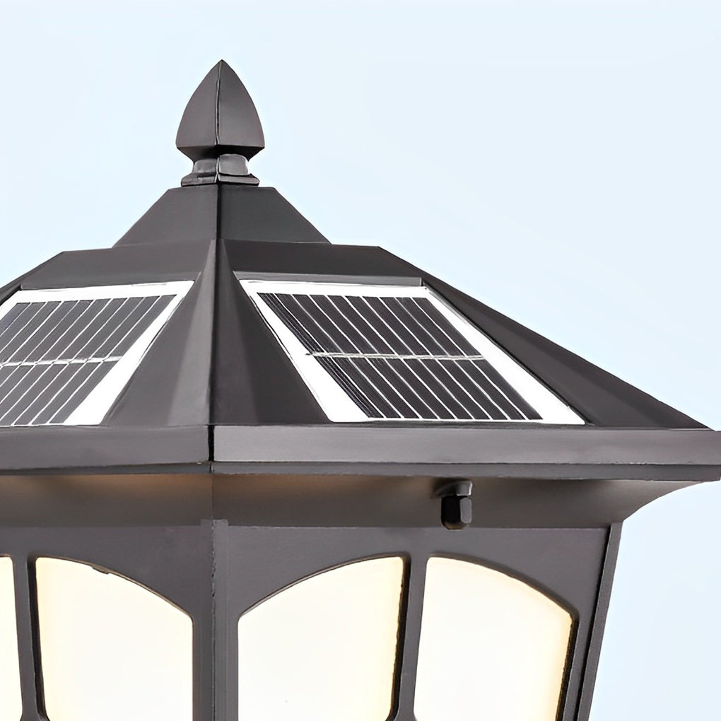 Waterproof Aluminum LED Brown Retro Solar Solar Post Cap Lights Pillar Lamp - Lamp Outdoor