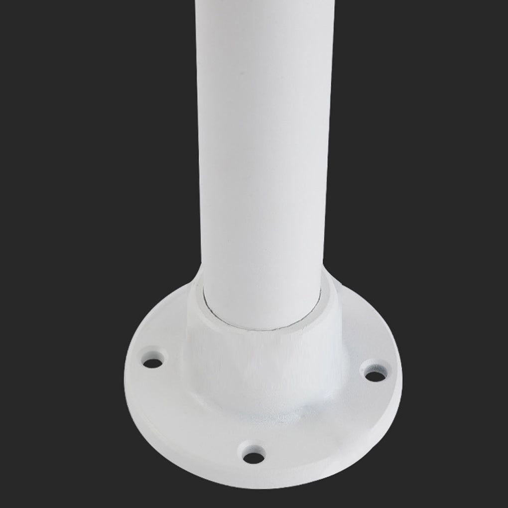 Stainless Steel Outdoor Floor Lamp with Rotating Design and Vertical Slats - Lamp Outdoor