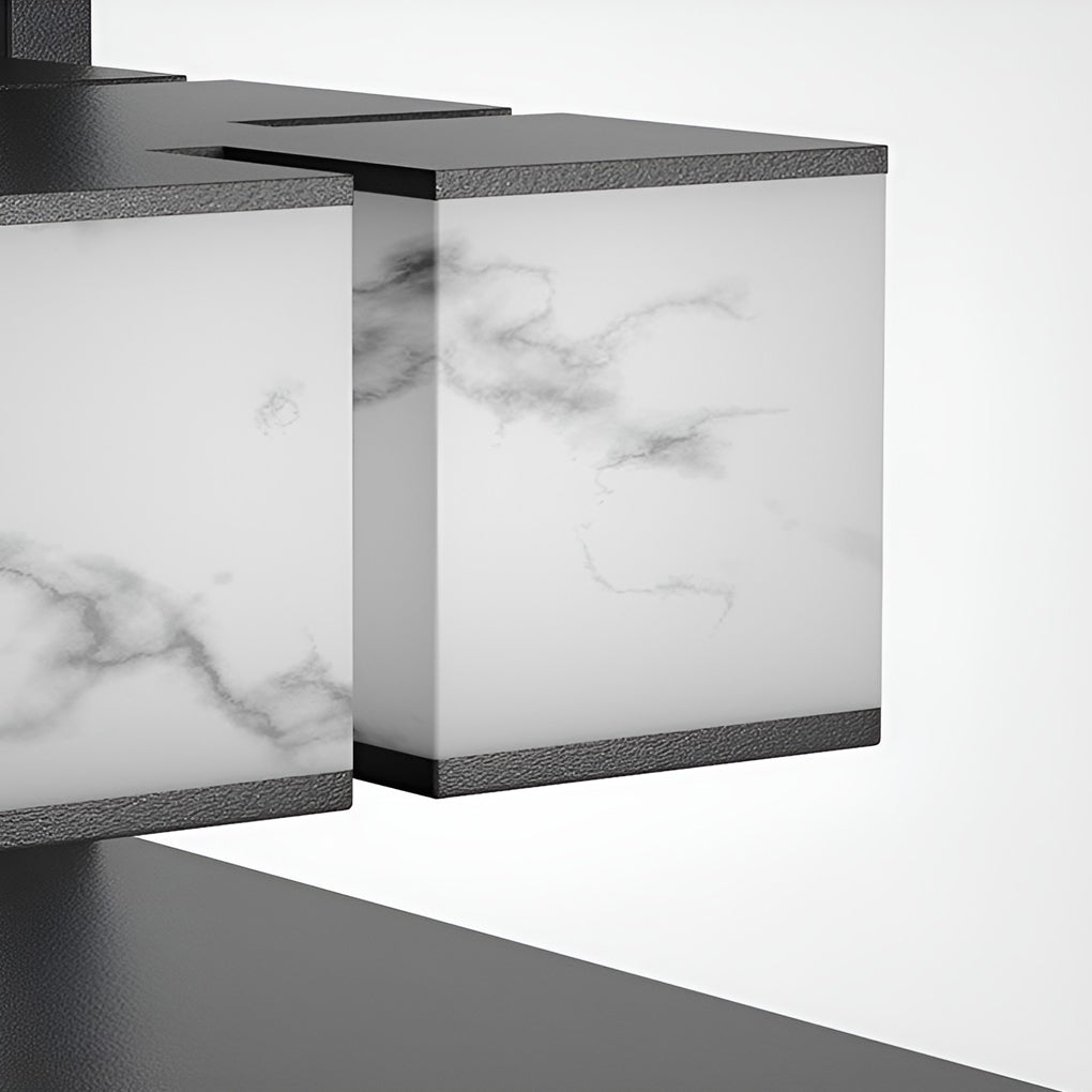 Square LED Waterproof Modern Solar Deck Post Lights Pillar Light Post Caps Lights - Lamp Outdoor