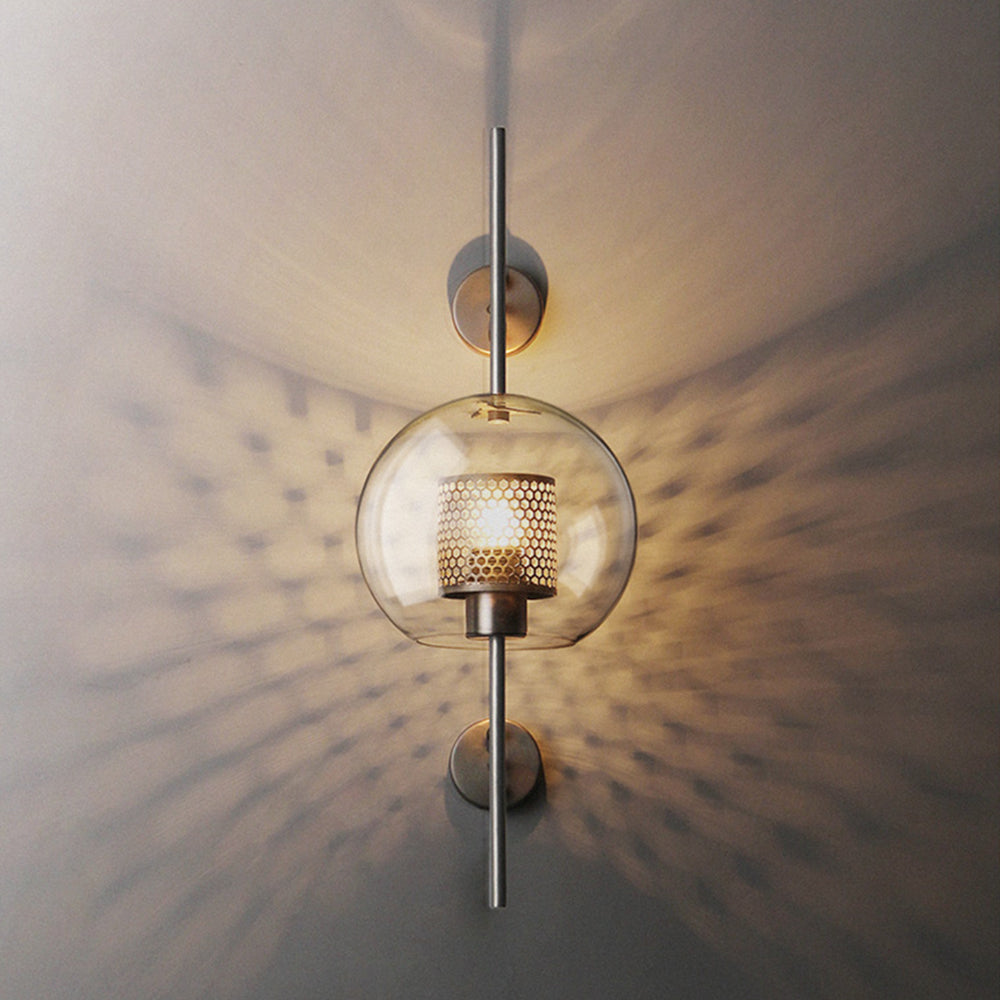 Kiri Industrial Classy Global Clear Glass Wall Lamp - Lamp Outdoor