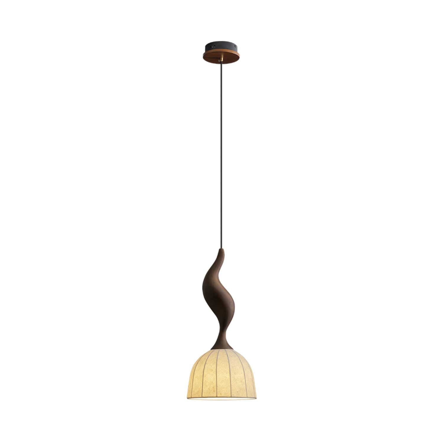 Colire Creativity Twisted Metal Wood Pendant Light - Lamp Outdoor