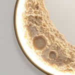 Round Resin Moon Crescent LED Hardwired Outdoor Wall Light - Lamp Outdoor