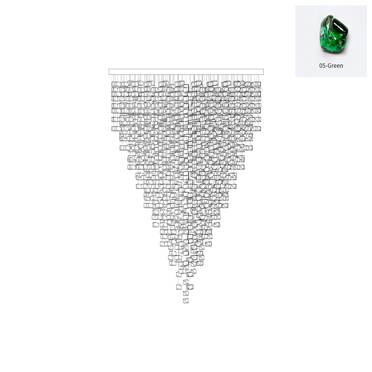 Veshaa Postmodern Luxury Stone Crystal Chandelier - Lamp Outdoor