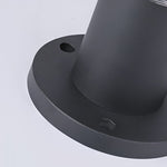 Contemporary Tapered Solar LED Pathway Light Black Cylindrical Outdoor Lighting - Lamp Outdoor