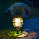 Modern Matte Black Solar Caged Lanterns - Lamp Outdoor