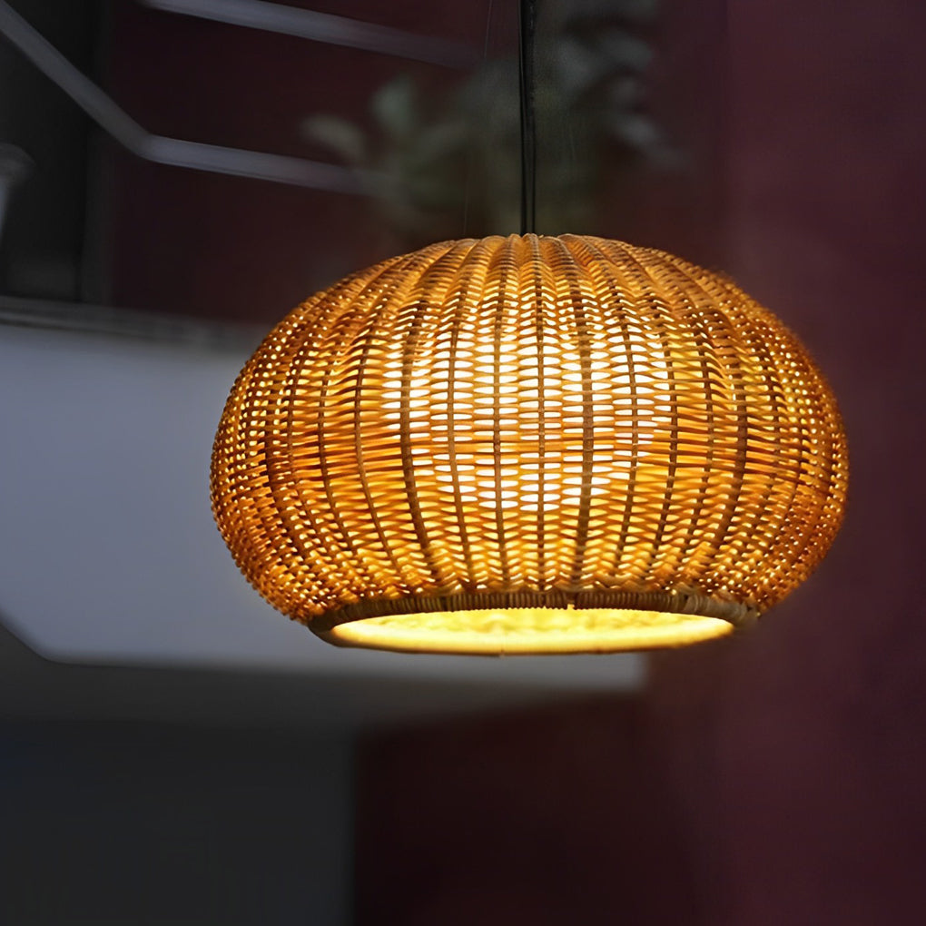Lantern Shaped Waterproof Rattan Modern Outdoor Wall Lamp Chandelier - Lamp Outdoor