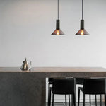Xenith Industrial Cylindrical Pendant Light, Cement/Metal - Lamp Outdoor